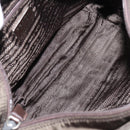 PRADA Tote Bag Nylon Khaki Silver Auth 151667-11