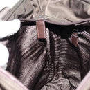 PRADA Tote Bag Nylon Khaki Silver Auth 151667-20