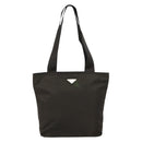 PRADA Tote Bag Nylon Khaki Silver Auth 151667-13