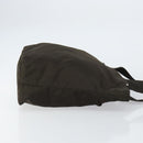 PRADA Tote Bag Nylon Khaki Silver Auth 151667-3