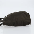 PRADA Tote Bag Nylon Khaki Silver Auth 151667-4