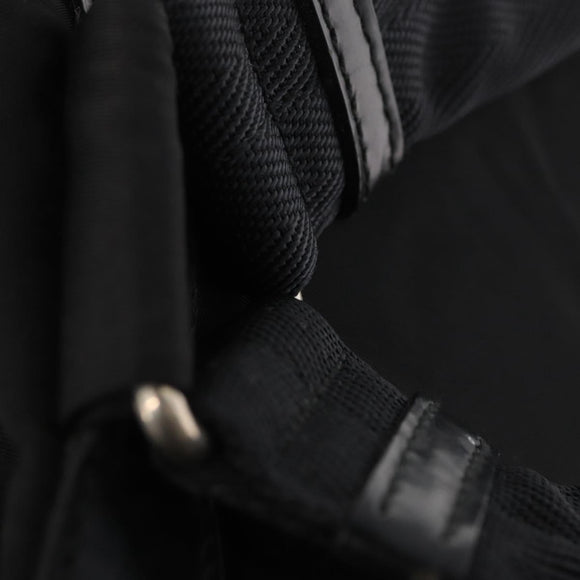 PRADA Backpack Nylon Black Silver Auth 151668
