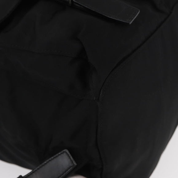 PRADA Backpack Nylon Black Silver Auth 151668