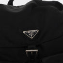 PRADA Backpack Nylon Black Silver Auth 151668-21