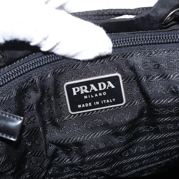 PRADA Backpack Nylon Black Silver Auth 151668