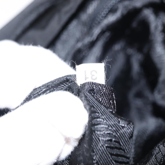 PRADA Backpack Nylon Black Silver Auth 151668