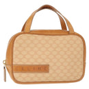 CELINE Macadam Canvas Hand Bag PVC Beige Gold Auth 151669-1