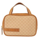 CELINE Macadam Canvas Hand Bag PVC Beige Gold Auth 151669-13