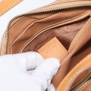 CELINE Macadam Canvas Hand Bag PVC Beige Gold Auth 151669-12