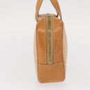CELINE Macadam Canvas Hand Bag PVC Beige Gold Auth 151669-3