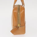CELINE Macadam Canvas Hand Bag PVC Beige Gold Auth 151669-4