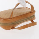 CELINE Macadam Canvas Hand Bag PVC Beige Gold Auth 151669-6