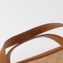 CELINE Macadam Canvas Hand Bag PVC Beige Gold Auth 151669-8
