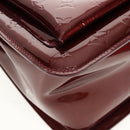 LOUIS VUITTON Monogram Vernis Romaine Hand Bag Rouge Favist M91393 Auth 151670AV-9