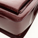 LOUIS VUITTON Monogram Vernis Romaine Hand Bag Rouge Favist M91393 Auth 151670AV-14