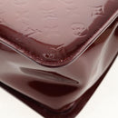 LOUIS VUITTON Monogram Vernis Romaine Hand Bag Rouge Favist M91393 Auth 151670V-16
