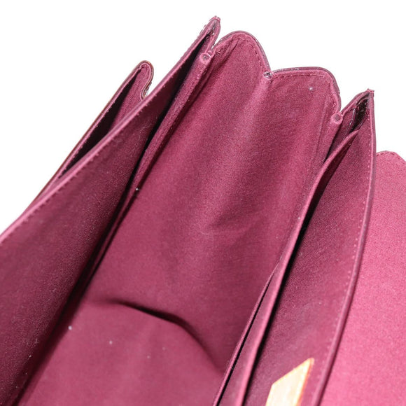 LOUIS VUITTON Monogram Vernis Romaine Hand Bag Rouge Favist M91393 Auth 151670AV