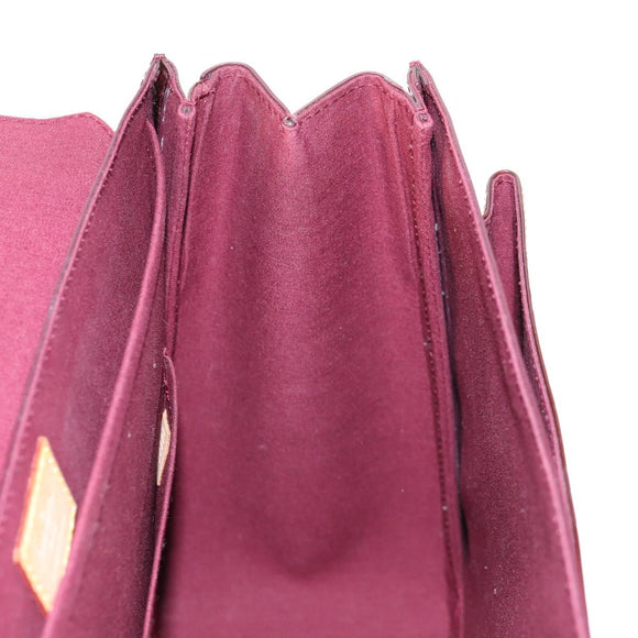 LOUIS VUITTON Monogram Vernis Romaine Hand Bag Rouge Favist M91393 Auth 151670AV