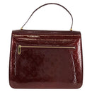 LOUIS VUITTON Monogram Vernis Romaine Hand Bag Rouge Favist M91393 Auth 151670V-2