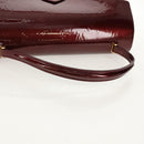 LOUIS VUITTON Monogram Vernis Romaine Hand Bag Rouge Favist M91393 Auth 151670V-7