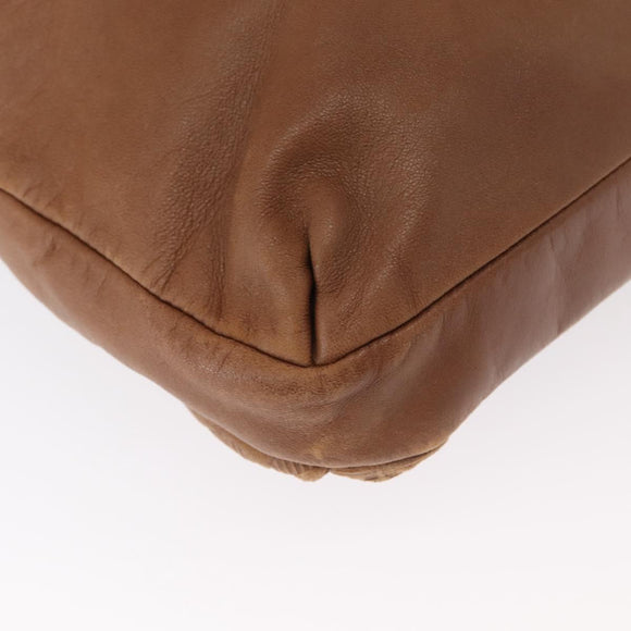 LOEWE Anagram Tote Bag Leather Brown Gold Auth 151671