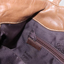 LOEWE Anagram Tote Bag Leather Brown Gold Auth 151671-19