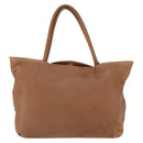 LOEWE Anagram Tote Bag Leather Brown Gold Auth 151671-13