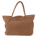 LOEWE Anagram Tote Bag Leather Brown Gold Auth 151671-3