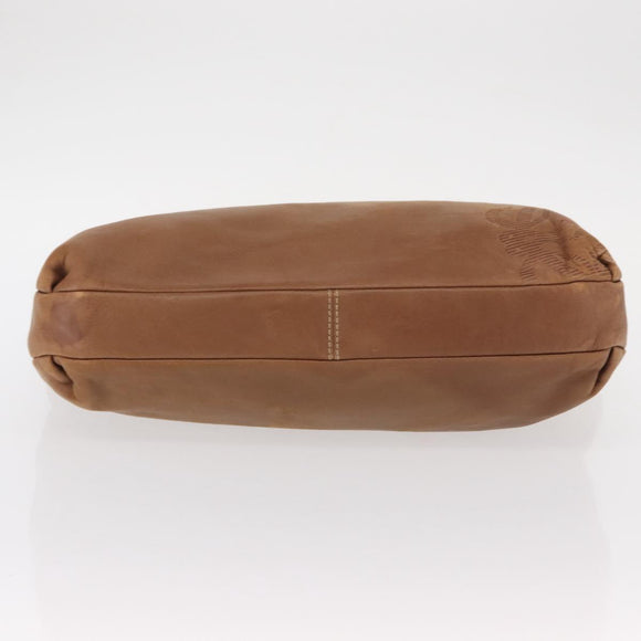 LOEWE Anagram Tote Bag Leather Brown Gold Auth 151671