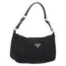 PRADA Shoulder Bag Nylon Black Silver Auth 151673-1