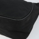 PRADA Shoulder Bag Nylon Black Silver Auth 151673-12