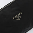 PRADA Shoulder Bag Nylon Black Silver Auth 151673-14