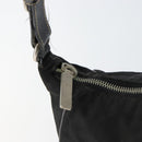 PRADA Shoulder Bag Nylon Black Silver Auth 151673-15