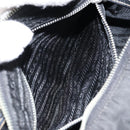 PRADA Shoulder Bag Nylon Black Silver Auth 151673-22