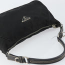PRADA Shoulder Bag Nylon Black Silver Auth 151673-6