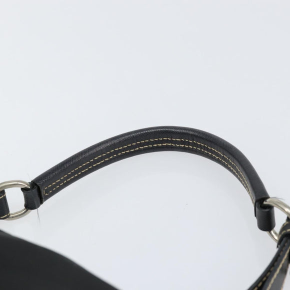 PRADA Shoulder Bag Nylon Black Silver Auth 151673