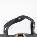 Christian Dior Hand Bag Leather Navy Gold Auth 151674-8