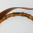 GUCCI Bamboo Shoulder Bag Leather 2way Brown Gold 001 0166 1638 Auth 151675-10