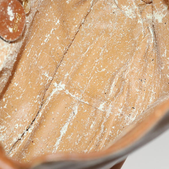 GUCCI Bamboo Shoulder Bag Leather 2way Brown Gold 001 0166 1638 Auth 151675