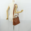 GUCCI Bamboo Shoulder Bag Leather 2way Brown Gold 001 0166 1638 Auth 151675-22