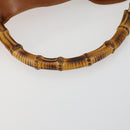 GUCCI Bamboo Shoulder Bag Leather 2way Brown Gold 001 0166 1638 Auth 151675-9