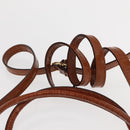 Salvatore Ferragamo Vala Hand Bag Leather 2way Brown Gold Auth 151678-10