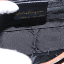Salvatore Ferragamo Vala Hand Bag Leather 2way Brown Gold Auth 151678-18