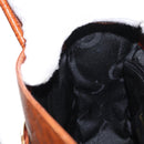 Salvatore Ferragamo Vala Hand Bag Leather 2way Brown Gold Auth 151678-20