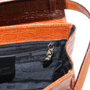 Salvatore Ferragamo Vala Hand Bag Leather 2way Brown Gold Auth 151678-21