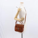 Salvatore Ferragamo Vala Hand Bag Leather 2way Brown Gold Auth 151678-23