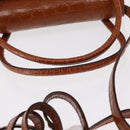 Salvatore Ferragamo Vala Hand Bag Leather 2way Brown Gold Auth 151678-7