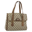 GUCCI GG Supreme Hand Bag PVC Beige Gold 116 02 080 Auth 151679-1