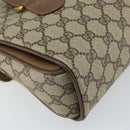 GUCCI GG Supreme Hand Bag PVC Beige Gold 116 02 080 Auth 151679-16