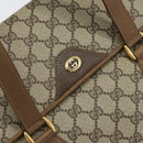 GUCCI GG Supreme Hand Bag PVC Beige Gold 116 02 080 Auth 151679-17